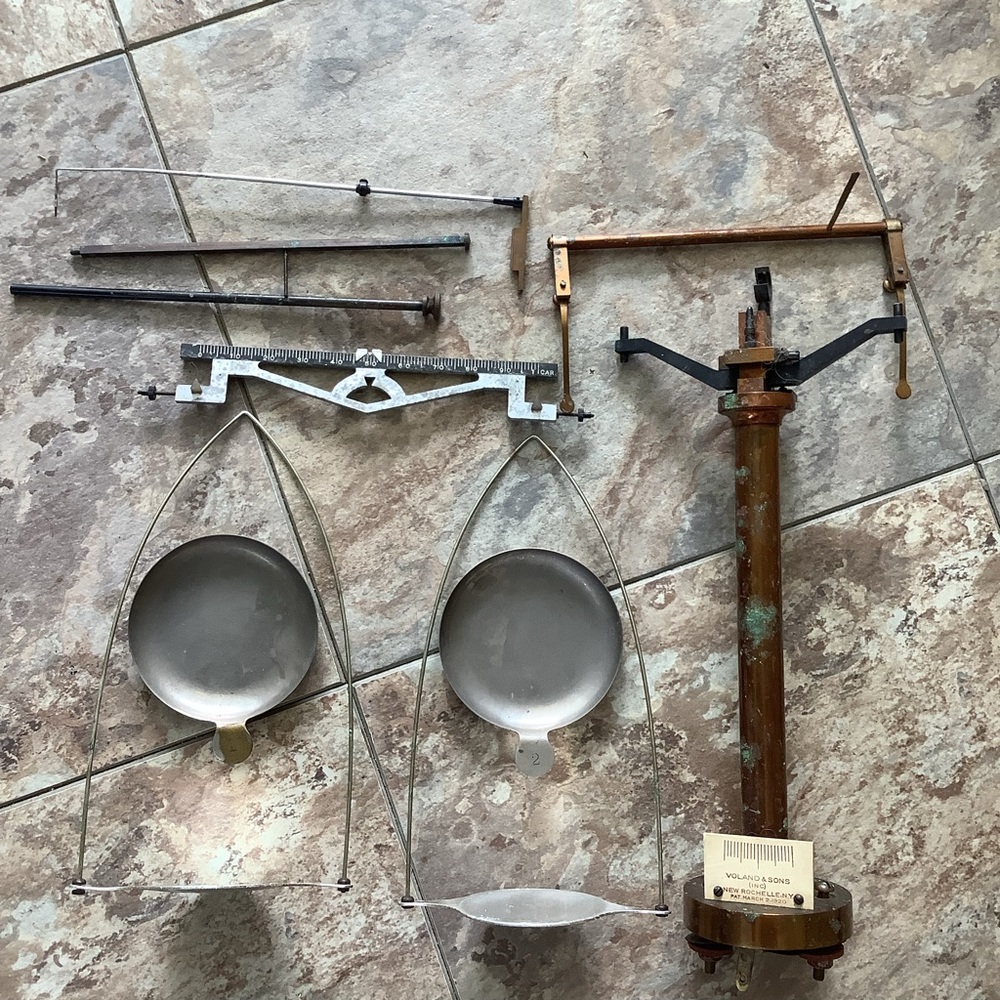 Antique 1920 Voland & Sons Jewelers Case Scale Parts